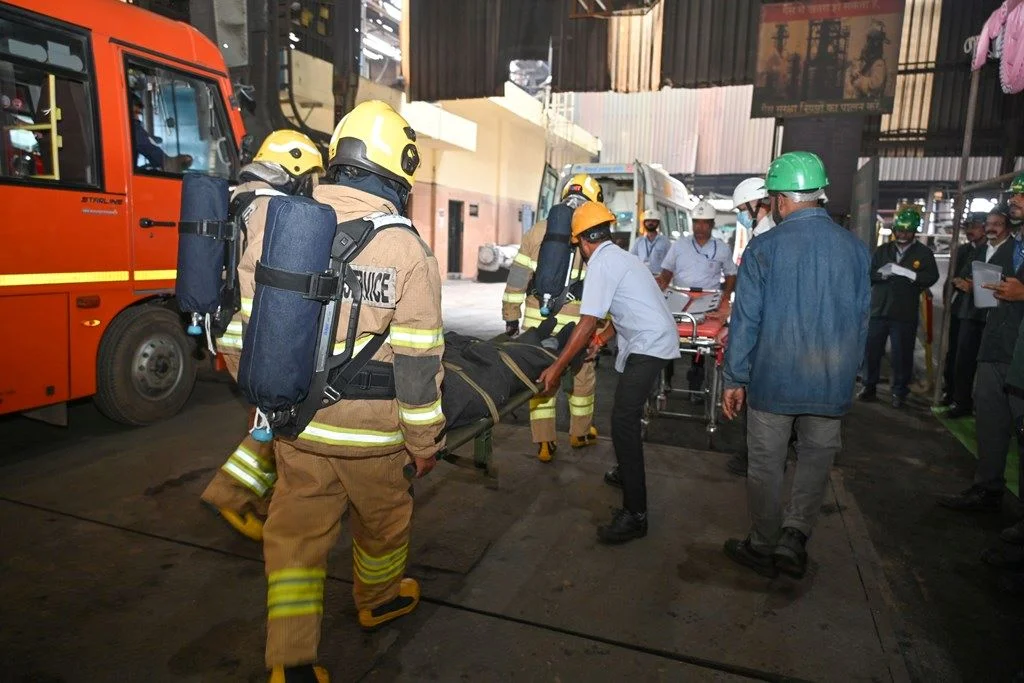 Gas leak in Bhilai Steel Plant, 4 workers fall in mock drill, see horrifying photo