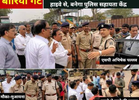 Bhilai Township Traffic System SP Abhishek Pallav changed the traffic system of Boria Gate with BSP officers, ban on these vehicles 1