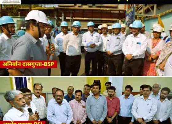 Director in charge of BSP and BSL reached among the employees, patted back, gave the mantra of backbreaking hard work for the next target