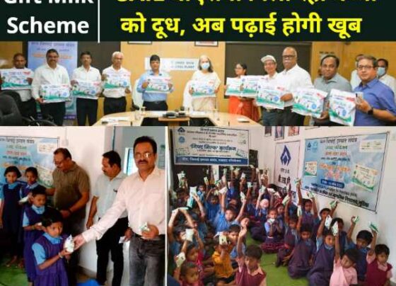 Gift Milk Scheme BSP will give free milk to the children of 4 districts of Chhattisgarh, Chairman Soma Mandal gave the gift