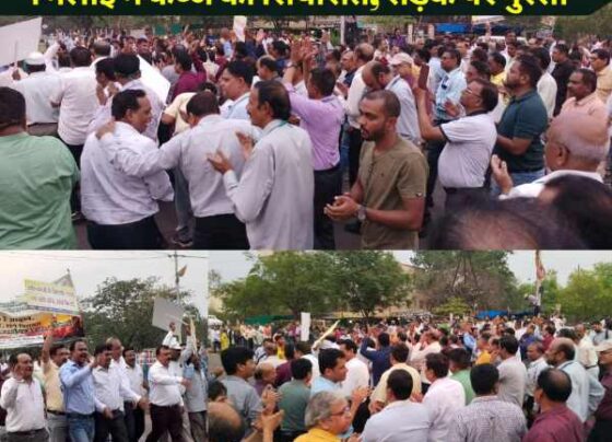 Officers employees and organizations came out on the road against encroachment in Bhilai township