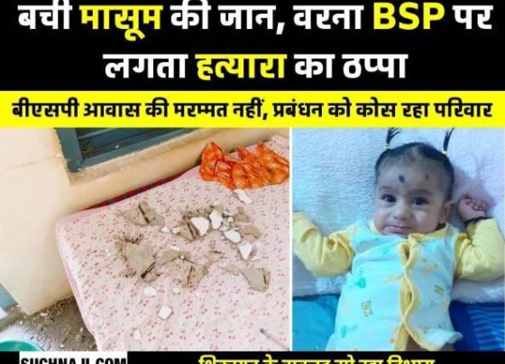 Plaster fell from BSP residence, mother and 8-month-old child narrowly survived, someday they will be branded as killers 1