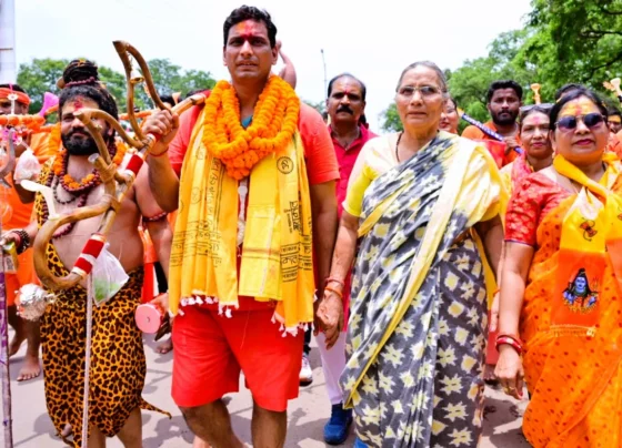 Kanwar Yatra 2023 With MLA Devendra Yadav, a group of thousands of devotees headed towards Devbaloda to offer water