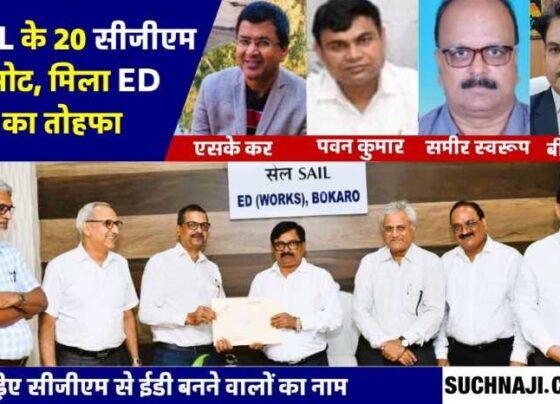 SAIL 20 CGM become ED 2 EDs for BSP mine, ISP Pawan will be Bhilai ED P&A, BSL Popli goes to Delhi, read promotion list