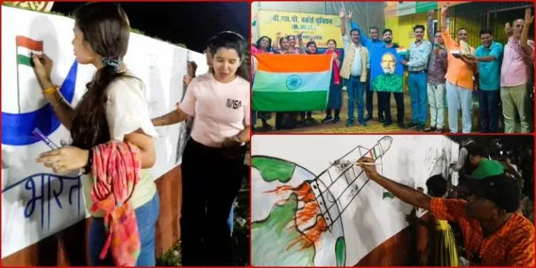 Chandrayaan-3-Artists-in-Bhilai-presented-Chandrayaans-journey-with-colors-on-canvas-BSP-workers-union-cheered