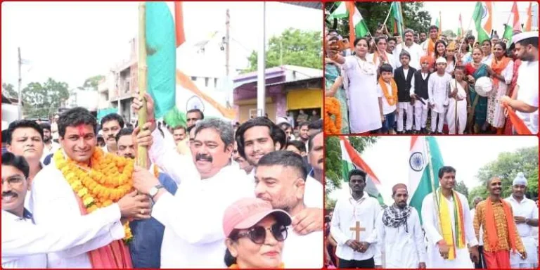 Glimpses-of-all-religions-seen-in-the-76-km-tiranga-yatra-MLA-Devendra-spent-the-night-at-Shaheed-Udyan-and-Ram-Mandir