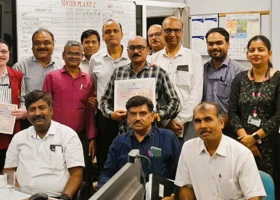 Officers and employees of BSP's Sinter Plant 2 received the Shiromani Award