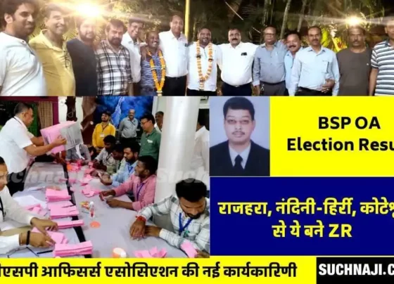 BSP OA Election Result Nitesh and Amit from Rajhara, Omen Tete from Nandini, Anand Mukul from Koteshwar Mines became ZR 1
