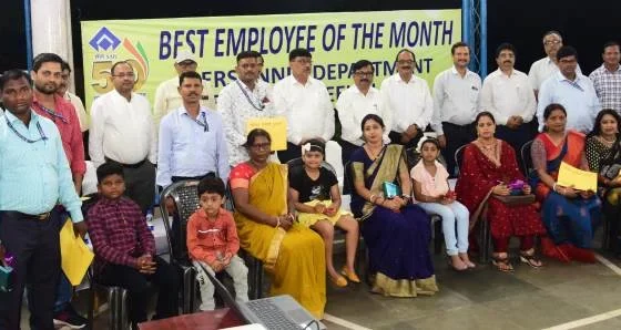 Bokaro Steel Plant employees received Best Employees of the Month Award