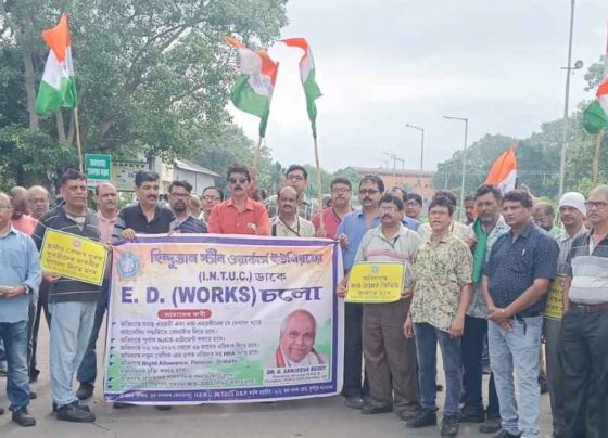 Durgapur Steel Plant: DSP INTUC protests over bonus, NJCS and local issue