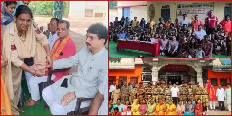 Sisters-of-NMDC-family-tied-Rakhi-on-the-wrist-of-CISF-jawans-and-police-personnel