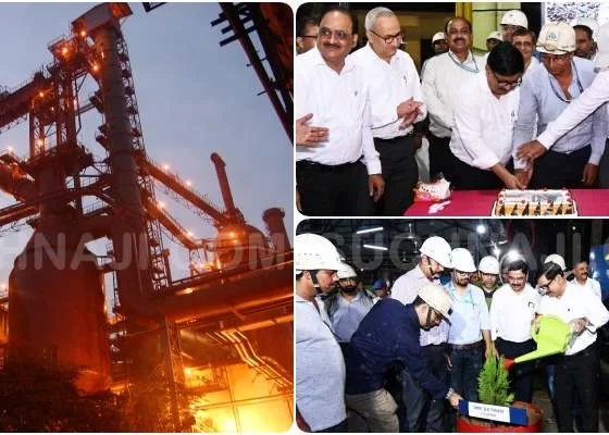 Bokaro Steel Plant celebrated 50th birthday of Blast Furnace 1, cut cake