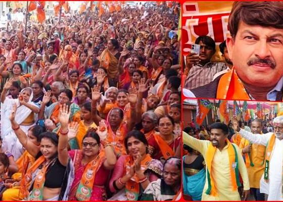 CG Elections: Pandeyji shows strength in Khursipar, Bhojpuri star Manoj Tiwari's road show on 10th November