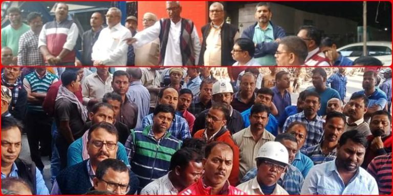 SAIL-Bonus-Bokaro-Steel-Plant-employees-again-take-to-the-road-there-will-be-traffic-jam