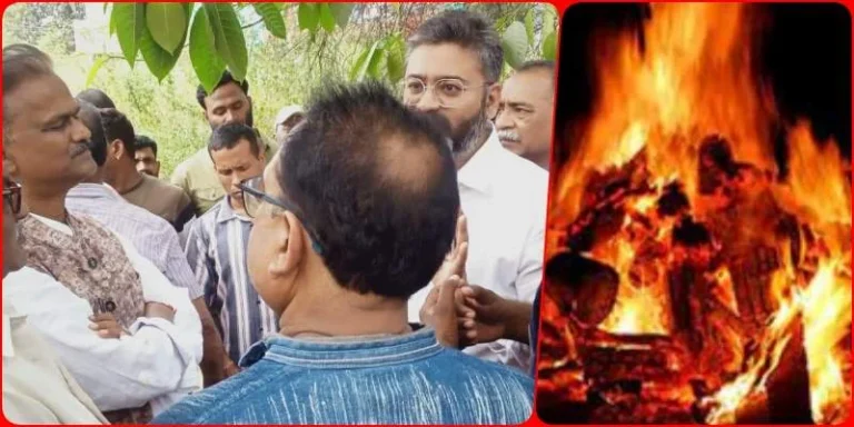 The-last-rites-of-the-BSP-worker-who-was-crushed-by-a-truck-were-performed-after-the-ruckus