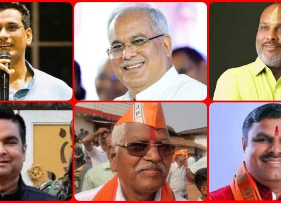 Assembly Election Result 2023: Status of all 6 seats of Durg district, CM Baghel, Devendra ahead, rest Congress candidates behind