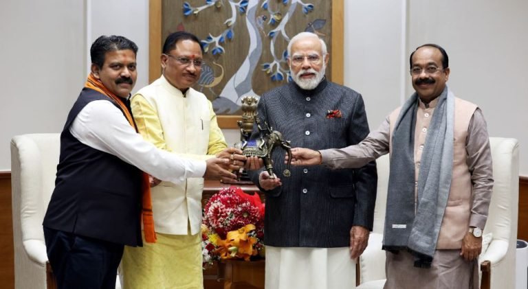 CM-Vishnu-Dev-Sai-and-Deputy-CM-met-PM-Modi