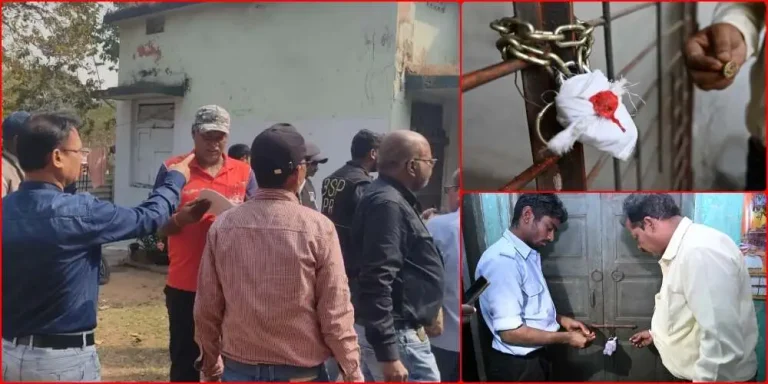 Goods-of-encroacher-seized-from-BSP-officers-bungalow-house-sealed-penalty-of-Rs-5-lakh-82-thousand