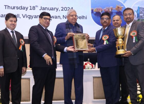 NMDC received the award from Vice President Jagdeep Dhankhar