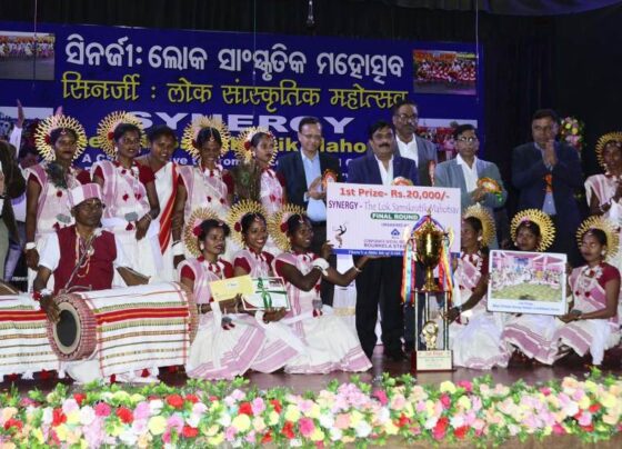 Rourkela Steel Plant: Lathikata Block's Chhala dance troupe becomes champion of Synergy Folk Cultural Festival 2024