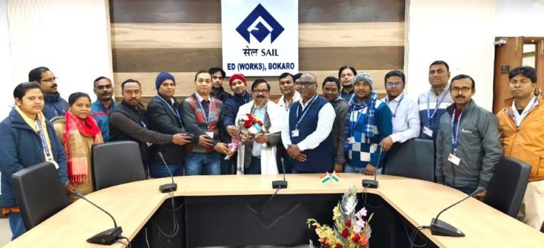 SC-ST-association-reached-to-meet-newly-appointed-director-in-charge-of-SAIL-BSL-BK-Tiwari