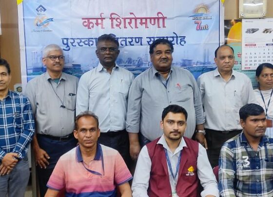 These officers and employees of Bhilai Steel Plant received this special award