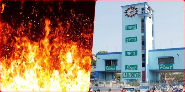 Massive-fire-in-Bhilai-Steel-Plant-creates-chaos