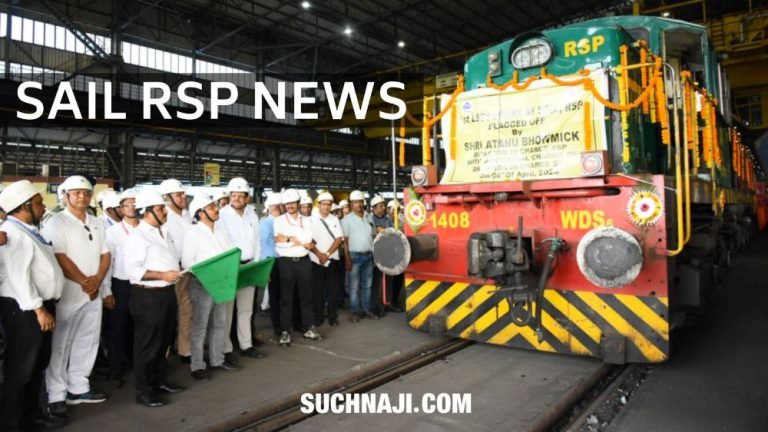SAIL-Rourkela-Steel-Plant-DIC-Atanu-Bhowmik-flagged-off-the-Special-Freight-Train-Operator-LSFTO-rake