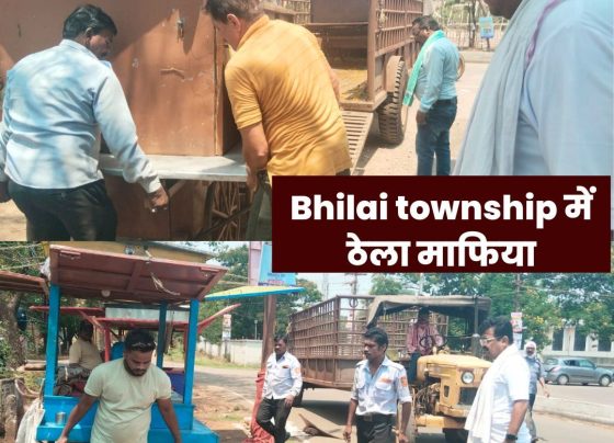Thela Mafia active in Bhilai township, Enforcement Department launched a campaign