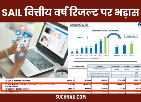 SAIL financial year results, union employees did post-mortem, dues will merge into infinite void…!