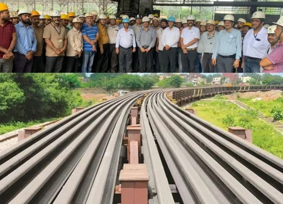 Bhilai Steel Plant: Rail and Structural Mill made a new record in the production of welded rail panels, DIC-ED came to congratulate