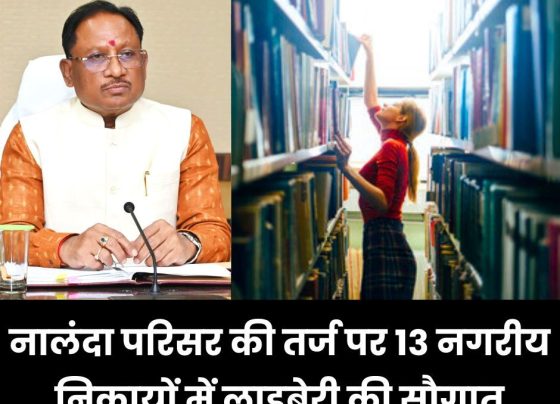 CG News: Chief Minister Vishnudev Sai gifted libraries in 13 urban bodies on the lines of Nalanda complex