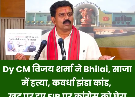 Chhattisgarh Breaking Dy CM Vijay Sharma responded to Congress's allegations...watch video