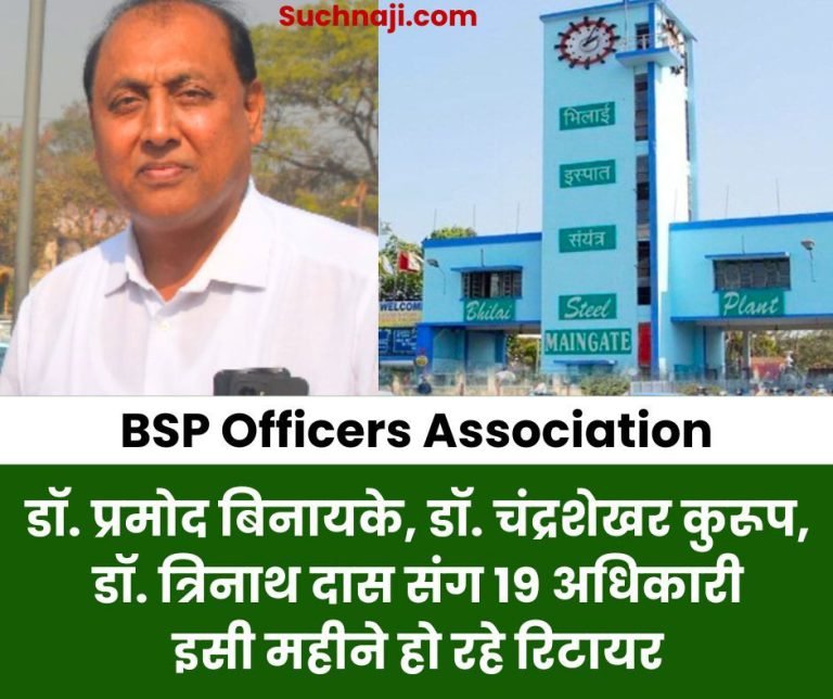 Dr.-Pramod-Binayak-Dr.-Chandrashekhar-Kurup-Dr.-Trinath-Das-along-with-19-officers-are-retiring-BSP-OA-will-bid-farewell-
