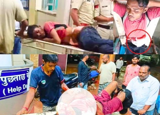 Stabbing in Bhilai, young man's intestine outside, young man fell from the roof in Vaishali Nagar