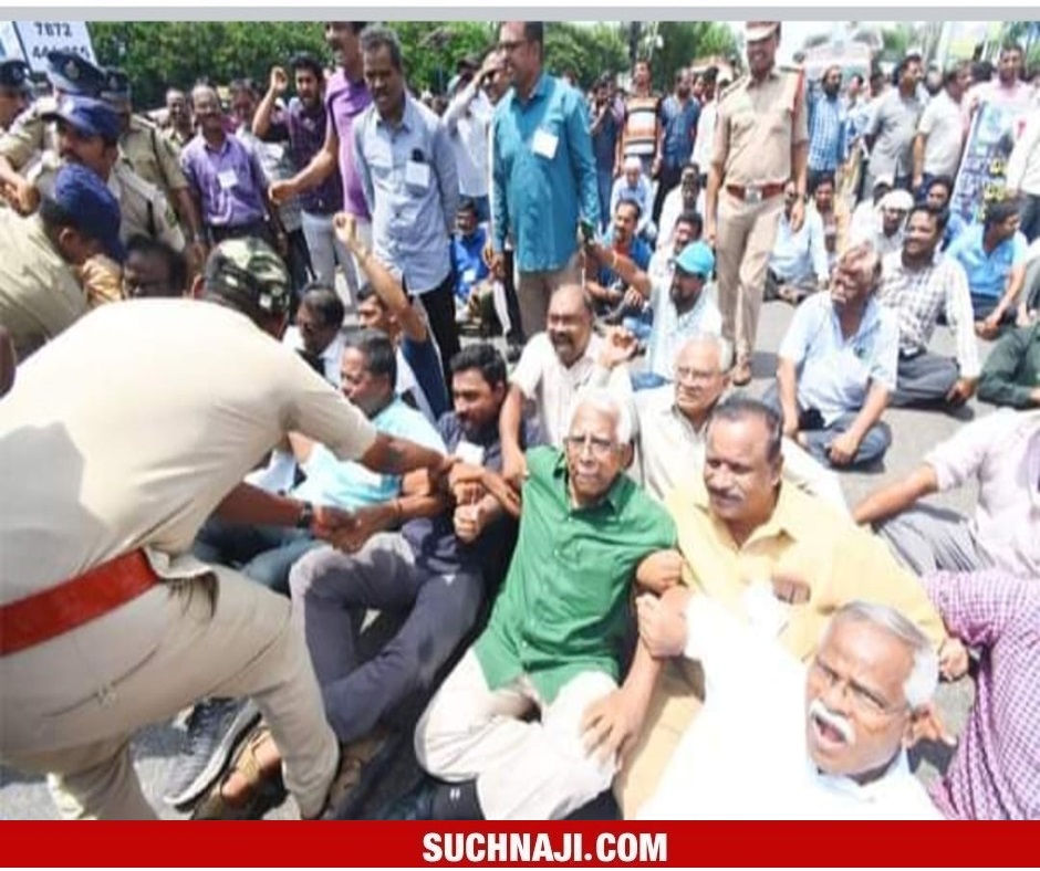 आधुनिक तीर्थ की रक्षा के लिए सड़क पर उतरी जनता, संयंत्र की बिक्री रोकने आर पार की लड़ाई लड़ रहे यूनियन नेता ‌