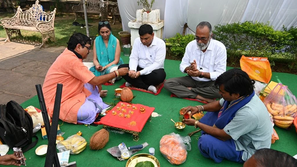 Bhoomipujan for restoration & development of mahadev temple complex held at deobaloda