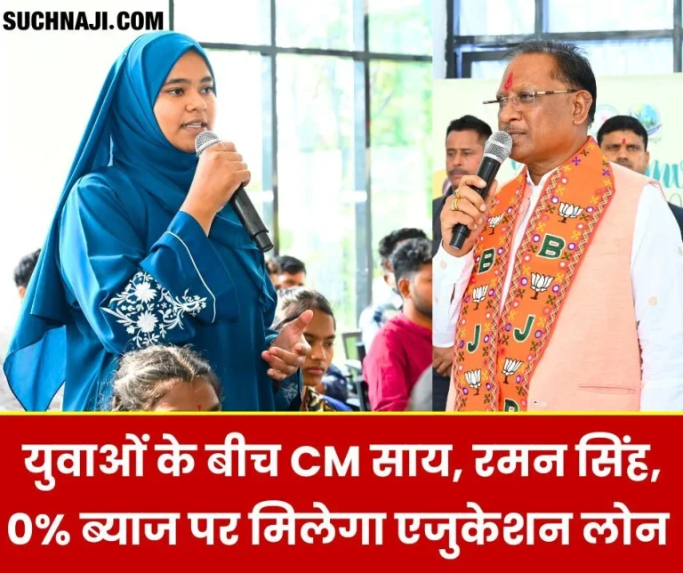 Chief-Minister-Vishnu-Dev-Sai-and-Raman-Singh-in-yuva-sanvad-karyakram-education-loan-will-be-available-at-0_-interest