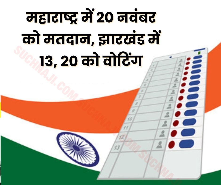 Elections in Maharashtra on 20th November, Voting in Jharkhand on 13-20th November, result will come on 23rd