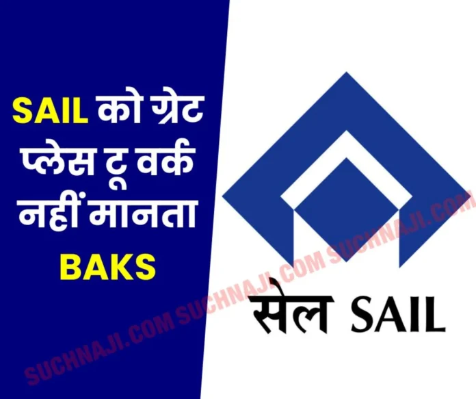 BAKS does not consider SAIL as a great place to work, put employees' questions also in the survey