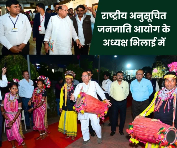 Chairman-of-National-Scheduled-Tribe-Commission-seen-in-different-colors-at-Bhilai-Steel-Plant