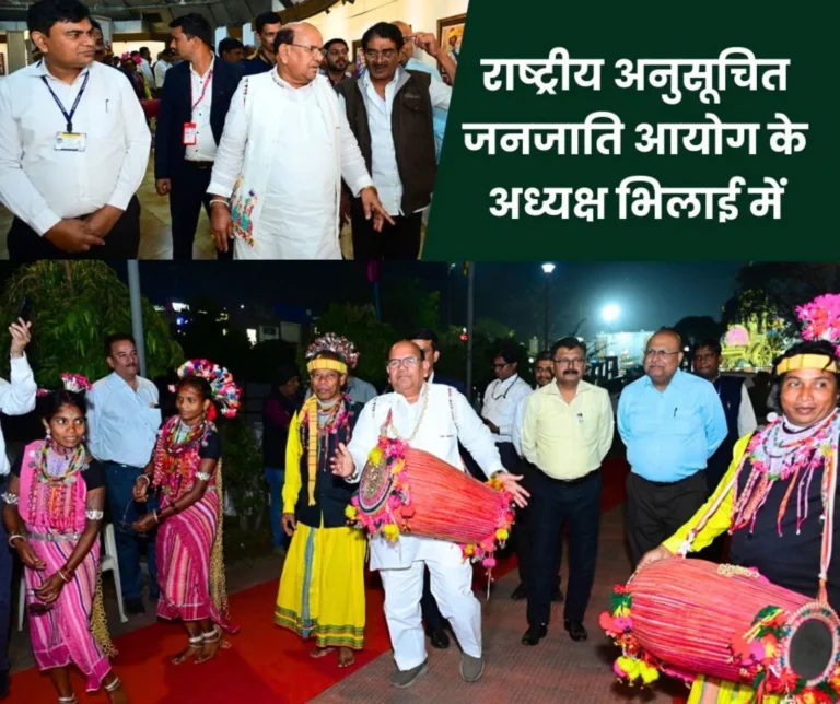 Chairman-of-National-Scheduled-Tribe-Commission-seen-in-different-colors-at-Bhilai-Steel-Plant