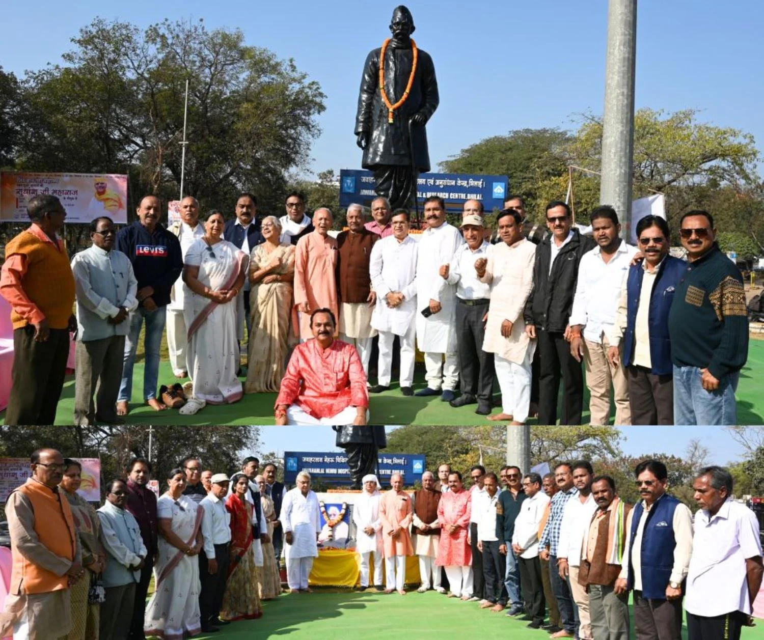 People of Bhilai paid tribute to former PM Manmohan Singh and Pt. Ravi Shankar Shukla on his death anniversary