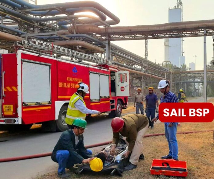 Scary photo from mock drill of BSP Oxygen Plant-2, injured reached hospital