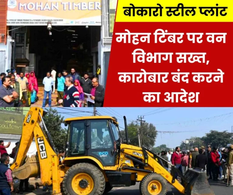 Bokaro Steel Plant: Mohan Timber's business was running due to encroachment, Forest Department ordered to stop the business immediately