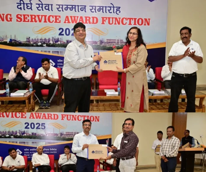 SAIL Foundation Day 2025: 65 employees and officers of Bhilai Steel Plant received long service honor