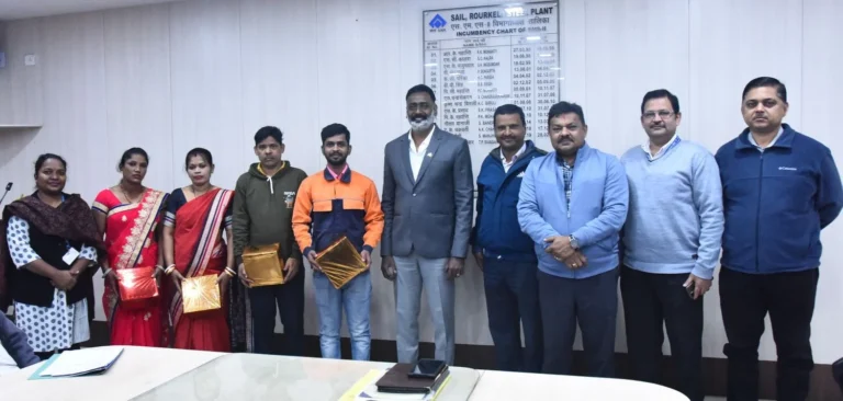SAIL Rourkela Steel Plant: Contract workers doing excellent work in Steel Melting Shop-II honored