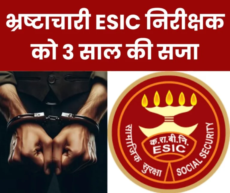 Employees' State Insurance Corporation: Disproportionate assets case, ESIC inspector sentenced to 3 years, fined Rs 20 lakh