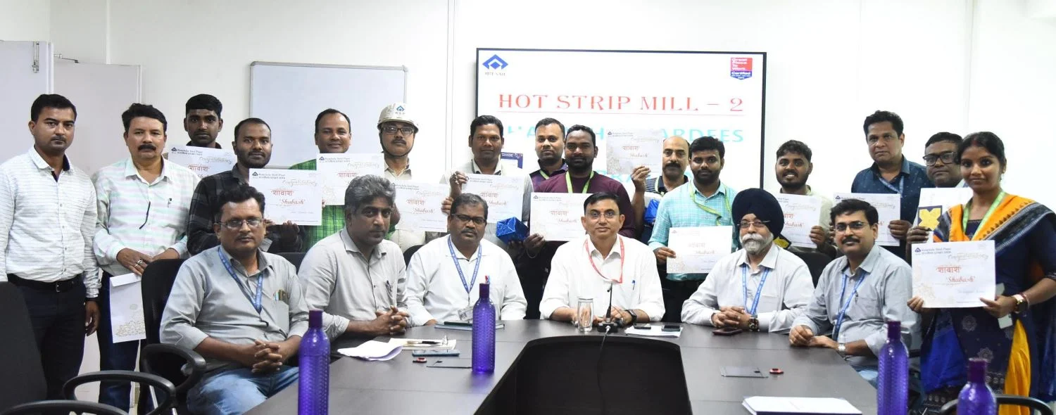 Rourkela Steel Plant: 20 employees of Hot Strip Mill-2 received SAIL Shabash Scheme Award