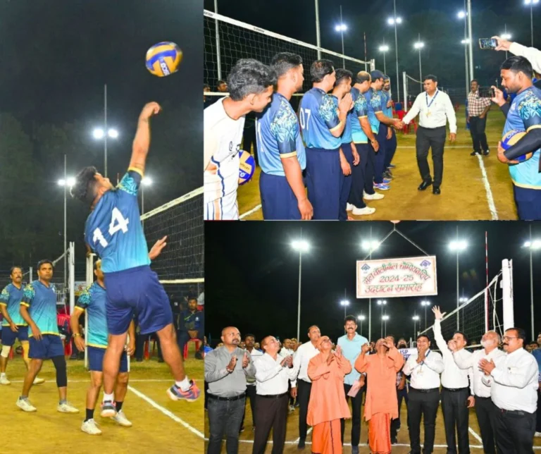 SAIL Volleyball Championship 2025 First match between BSL-DSP, RSP-SAIL Corporate Office teams in Bhilai